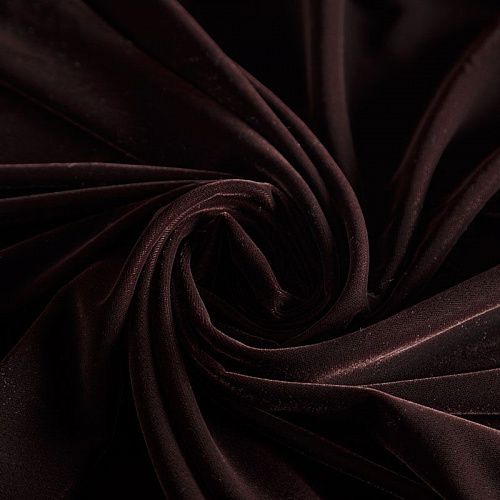 Бархат 002-04357 темный шоколад однотонный