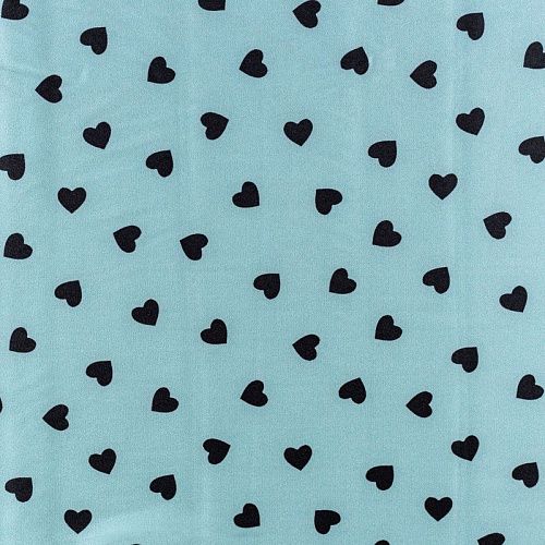 Шелк натуральный К27-202 голубой принтованный