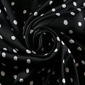 Креп-атлас 001-11926 черный принтованный