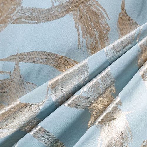 Парча 041-06453 светло-голубой/золото