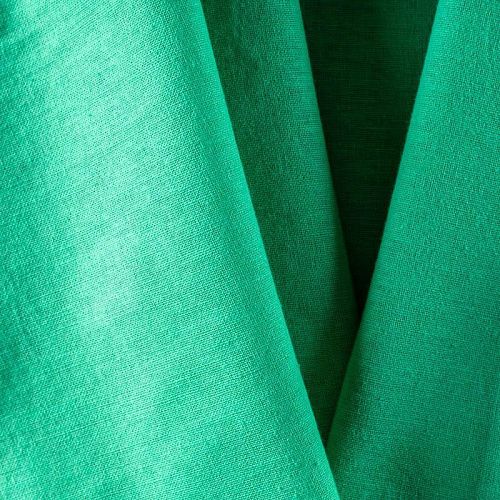 Лен натуральный К33-174 карибский зеленый однотонный