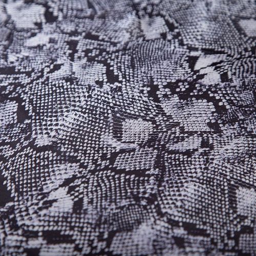 Шифон шелковый 068-20076 черно-белый