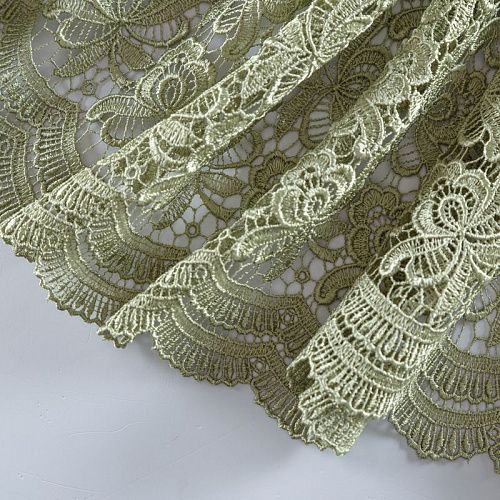Гипюр-макраме 012-10186 фисташковый