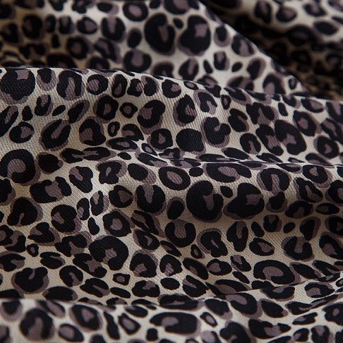 Креп вискозный 026-17667 молочный принтованный