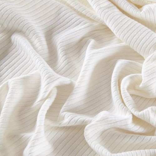 Трикотаж-лапша 056-15617 молочный однотонный