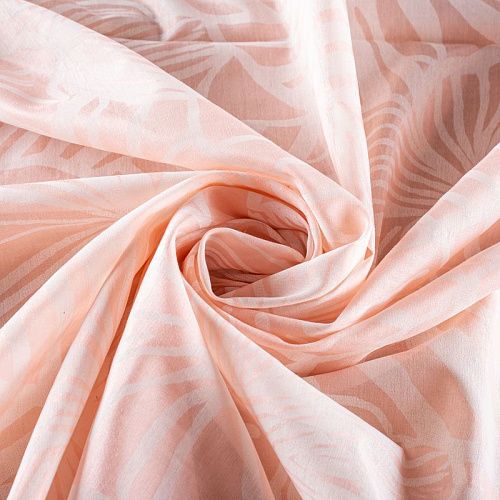 Шелк-батист 003-1027 пудровый принтованный