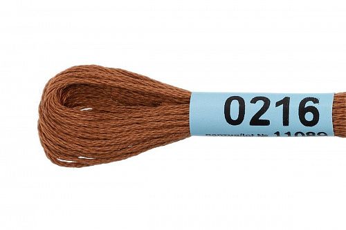 Нитки для вышивания Gamma мулине 8 м 0216 светло-коричневый