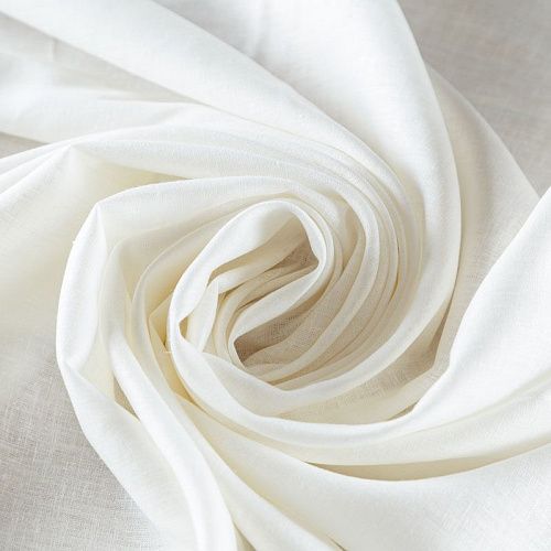 Лен-вискоза 035-08426 молочный однотонный