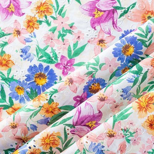 Шитье 067-02345 молочный принтованный