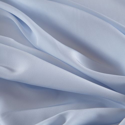 Крепдешин шелковый 028-16812 разбеленный голубой однотонный