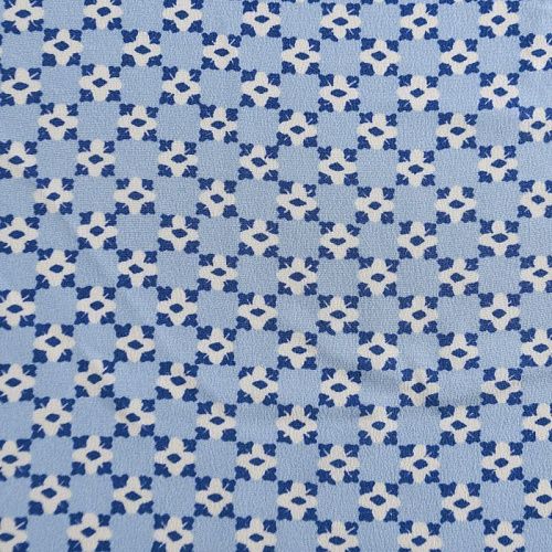 Крепдешин натуральный 028-12192 светло-голубой принтованный