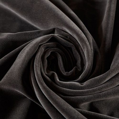 Бархат 002-06319 дымчато-коричневый однотонный