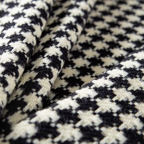 Твид шерстяной 052-20228 молочно-черный