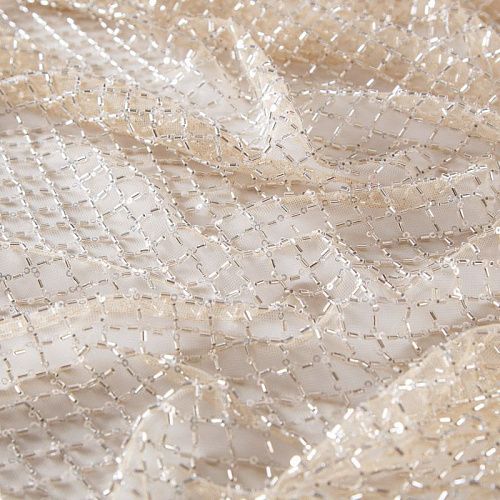Сетка со стеклярусом 050-13578 золотистый