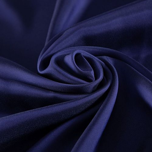 Ткань подкладочная стрейч 045-20114 темно-синий однотонный
