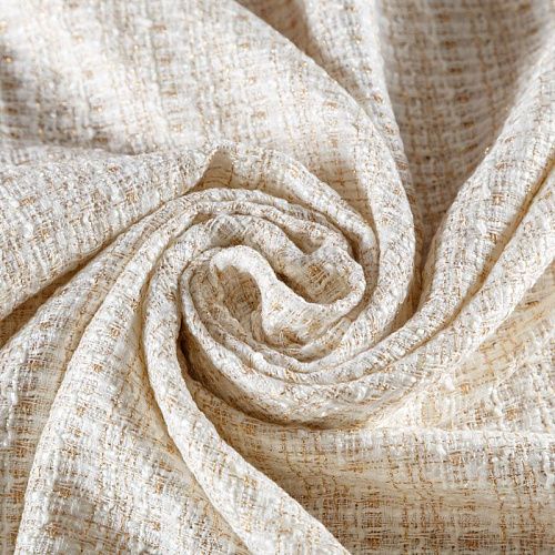 Твид шанель 052-05322 молочный с люрексом