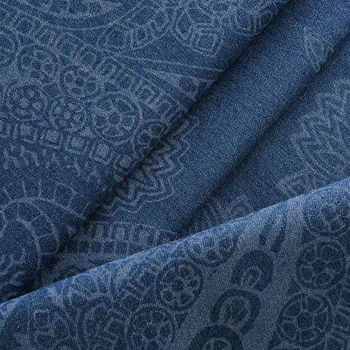 Джинс 015-11831 сине-голубой принтованный