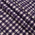 Ткань пальтовая 040-20245 молочно-чернильный клетка