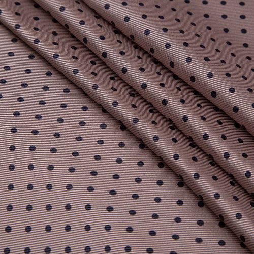 Твил-шелк натуральный 064-20328 капучино принтованный