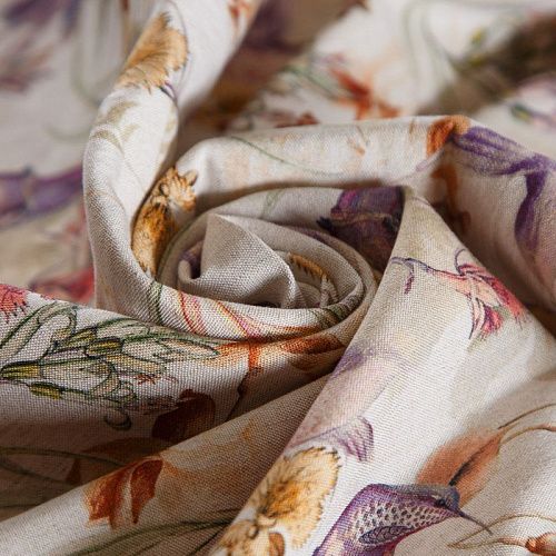 Лен-вискоза 035-14700 экрю принтованный