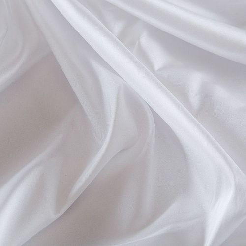 Ткань подкладочная стрейч 045-16468 белый однотонный