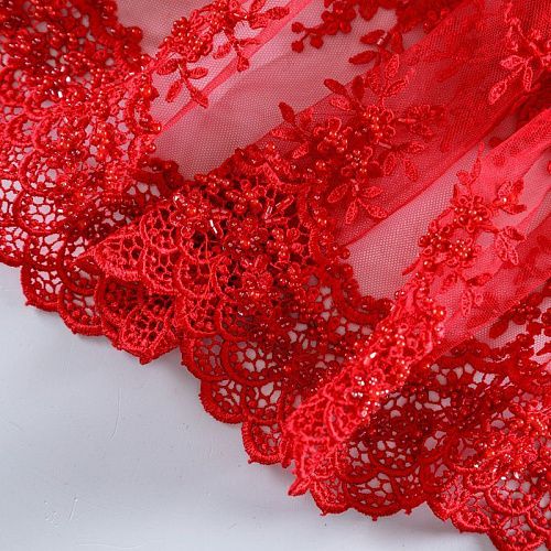 Гипюр 012-10380 красный