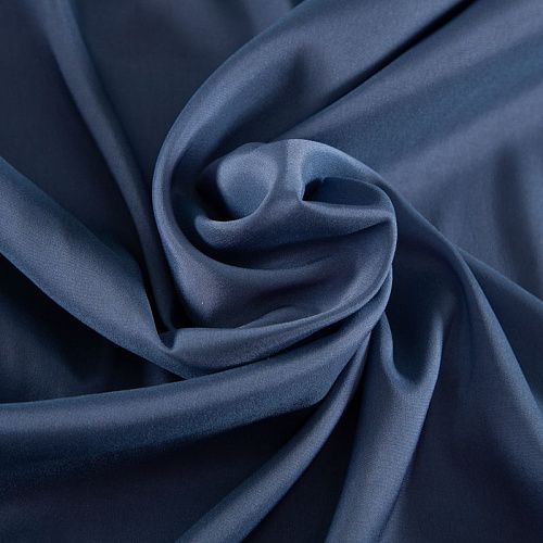 Ткань подкладочная стрейч 045-20279 серо-синий однотонный