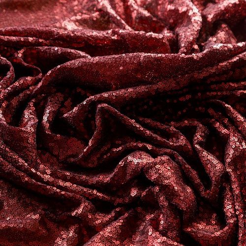 Пайетки на сетке 055-02835 винный однотонный