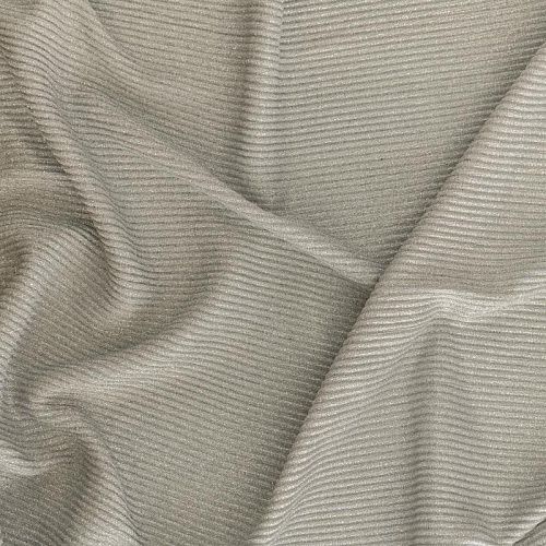 Трикотаж гофре с люрексом К33-523 серебристый