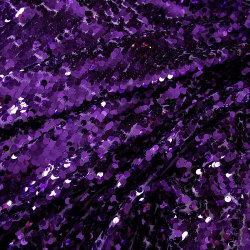 Пайетки на сетке 050-19873 пурпурный
