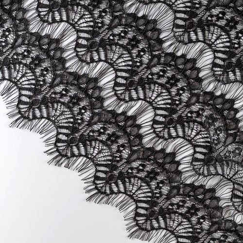 Кружево 1120-341-031-0064 черный однотонный