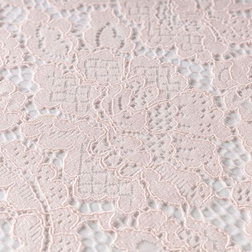 Гипюр К33-510 пудрово-розовый однотонный