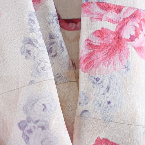 Лен натуральный 035-12238 молочный принтованный