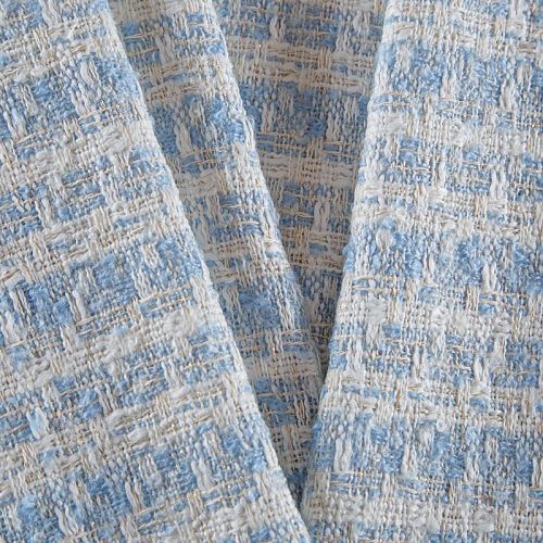 Твид шанель 052-15490 молочно-голубой