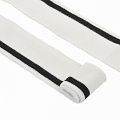 Подвяз трикотажный TBY 3,5х80 см с черной полосой 73066 белый