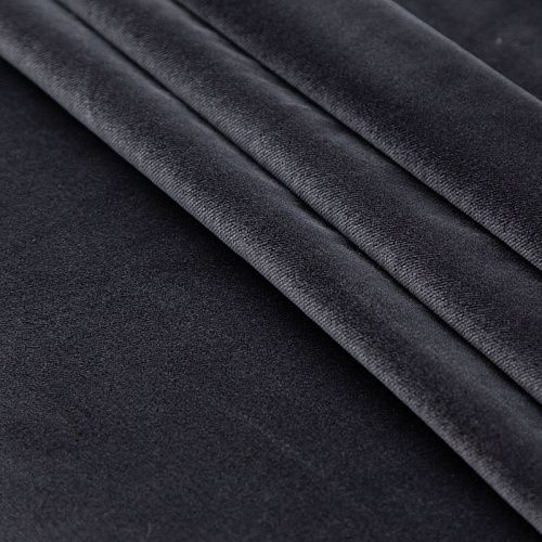 Бархат хлопковый 002-20035 дымчато-серый однотонный