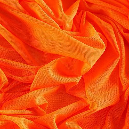 Сетка трикотажная 050-15622 морковный однотонный