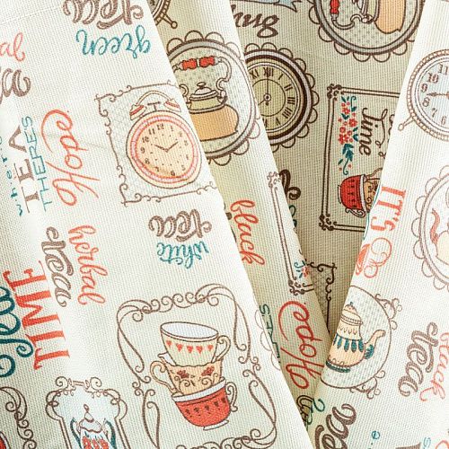 Рогожка 048-03537 кремовый принтованный