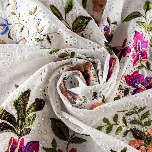 Шитье К32-274 белый с вышивкой