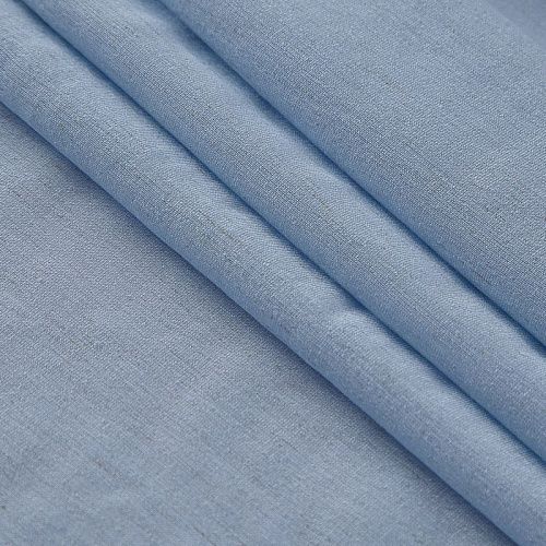 Лен-вискоза 035-17845 голубой однотонный