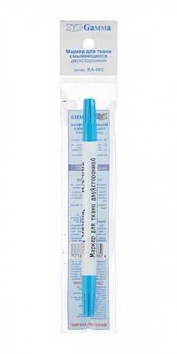Маркер Gamma 2-х сторонний смывающийся RA-002 голубой
