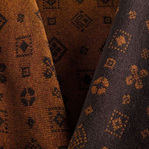 Трикотаж 2-х сторонний вязаный 056-05813 шоколадно-коричневый