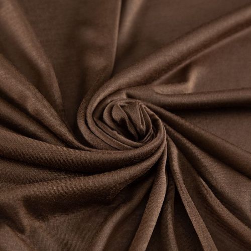 Трикотаж 056-20377 коричневый однотонный