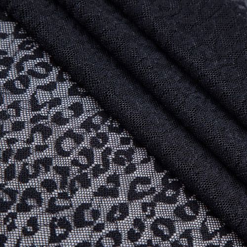 Сетка трикотажная 050-20667 черный жаккардовый