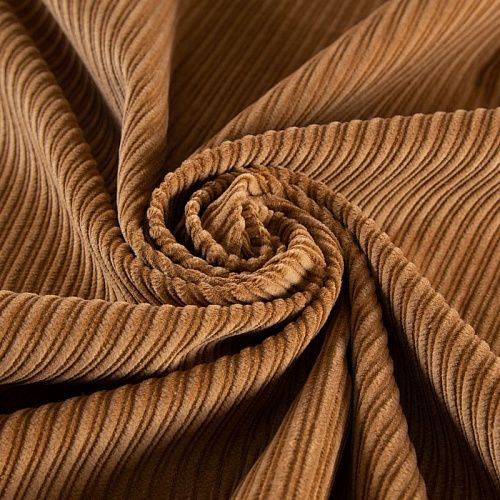 Вельвет 008-19952 карамельный однотонный