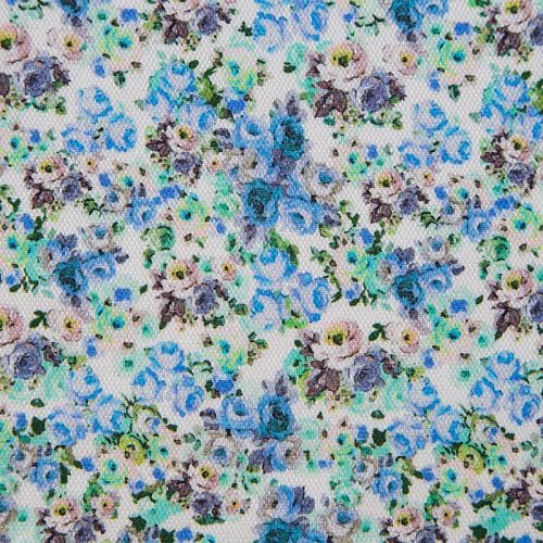 Креп 026-12349 белый принтованный