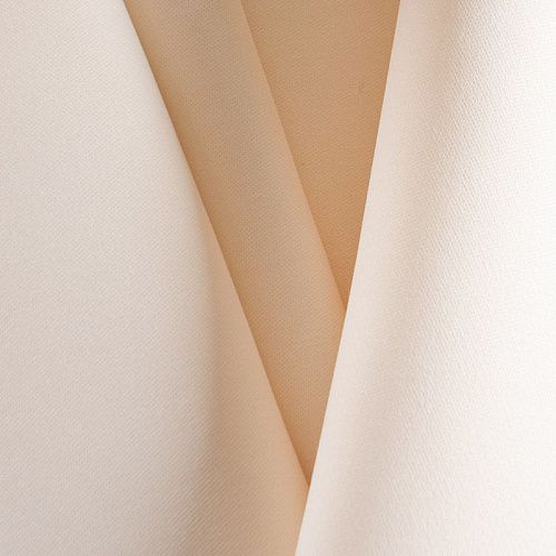 Креп двойной 026-11967 сливочный однотонный