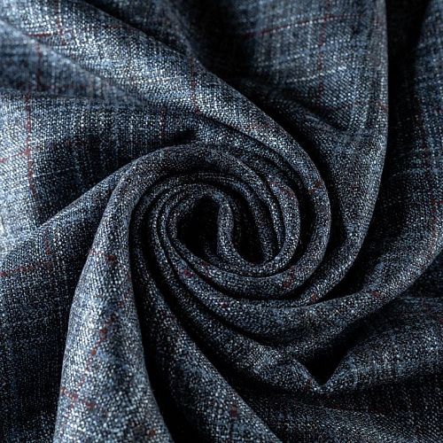 Ткань костюмная К36-239 серо-голубой принтованный