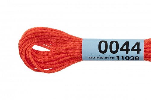Нитки для вышивания Gamma мулине 8 м 0044 темно-оранжевый