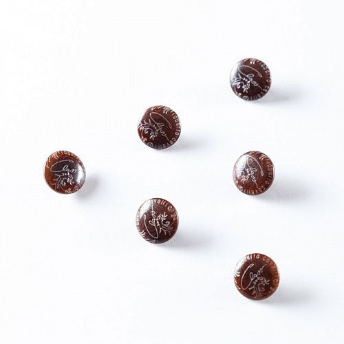 Пуговица на ножке 15 мм 494787 коричневый